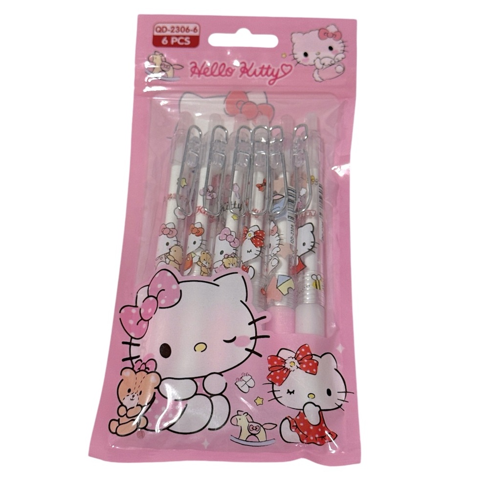 Hello Kitty click ballpoint pens 6 pc